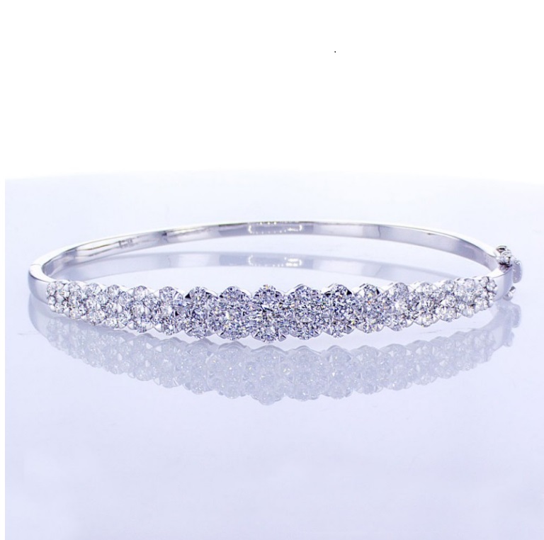 A diamond bangle bracelet