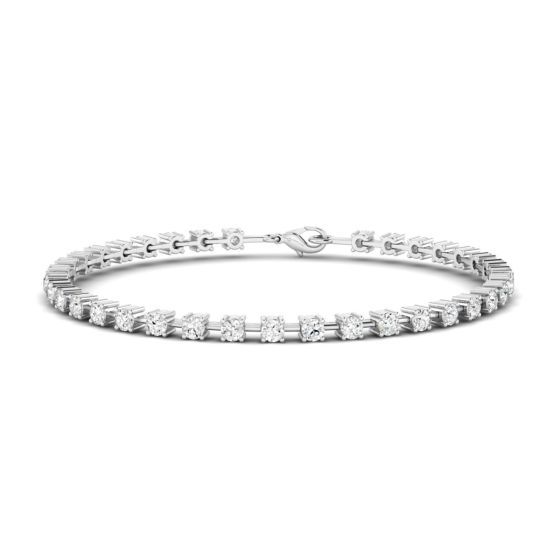 2.50ct 14Kt Gold Mini Orbit Lab Grown Diamond Tennis Bracelet