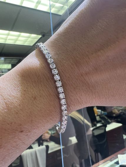 7 ct lab grown diamond tennis bracelet