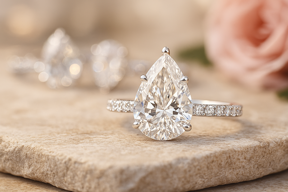 Pear Shaped engagement Ring