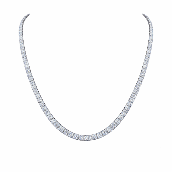 16.5 ct lab grown diamond necklace from ID Jewelry E color Vs1 clarity 14k white gold