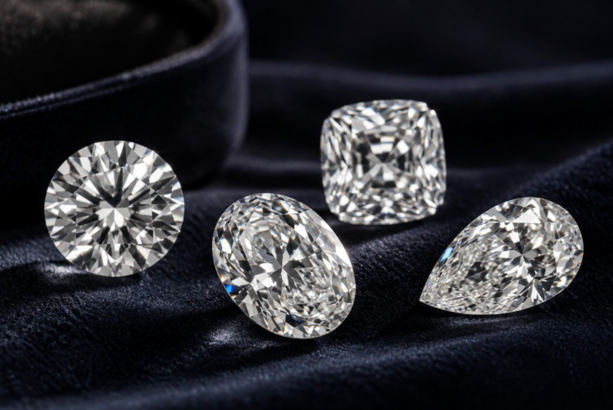Assorted Diamond Cuts on Velvet